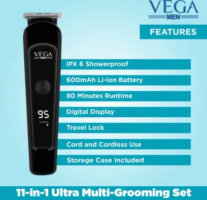 Vega Men 11-in-1 Ultra Multi-Grooming Set VHTH-20 Trimmer