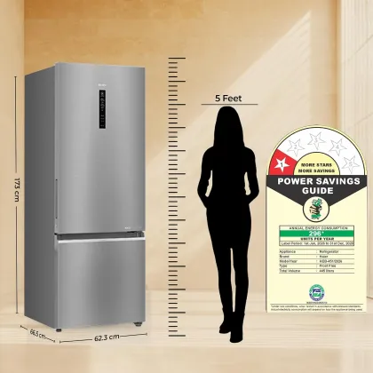 Haier HEB-451TSA-P 445 L 1 Star Double Door Refrigerator