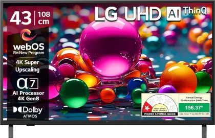 LG UA82 Series 43 inch Ultra HD 4K Smart LED TV (43UA82006LA)