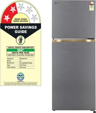 LG GL-S252ZDSY 225 L 2 Star Double Door Refrigerator