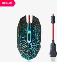 KiTech K108GM USB 2.0 Wired Gaming Mouse (Black)