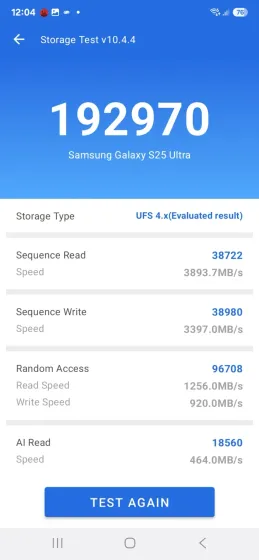 Storage Test