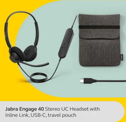 Jabra Engage 40 Stereo Type-C Wired Headphones (Link Control)