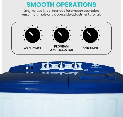 Power Guard PG70WM-BLWT-OP 7 Kg Semi Automatic Washing Machine