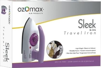 Ozomax Sleek Travel Iron Dry Iron