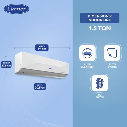 Carrier Xcel Lumo Exi CAI18CL5R34W0 1.5 Ton 5 Star 2025 Inverter Split AC