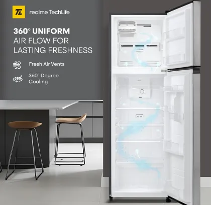 Realme TechLife 233MF2RM24NC 233 L 1 Star Double Door Refrigerator