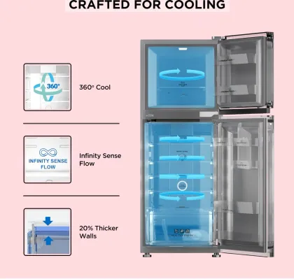 Black and Decker BXRF1F3BHI241IN 241 L 3 Star Double Door Refrigerator