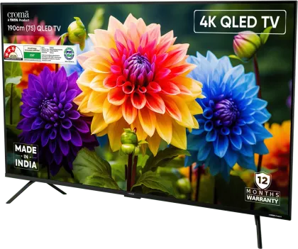 Croma CREL075UGQ331850 75 inch Ultra HD 4K Smart QLED TV