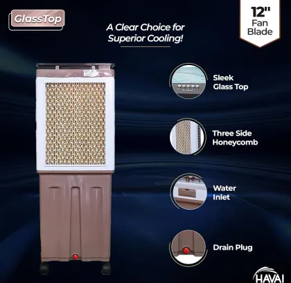 Havai Glass Top GT12 Plus 70 L Personal Air Cooler