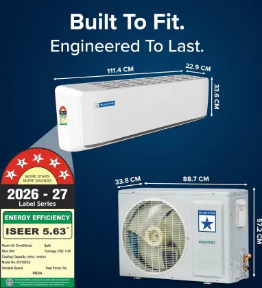 Blue Star IC518ZXU 1.5 Ton 5 Star 2026 Inverter Split AC