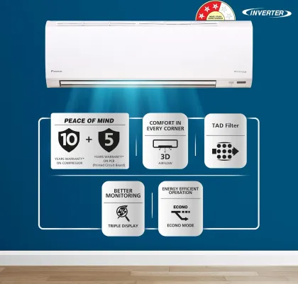 Daikin ATKL50UV16V 1.5 Ton 3 Star Inverter Split AC