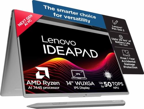 Lenovo IdeaPad 5 2-in-1 14AGP11 83UH000HIN Laptop (AMD Ryzen 7 445/ 16GB RAM/ 512GB SSD/ Win 11)