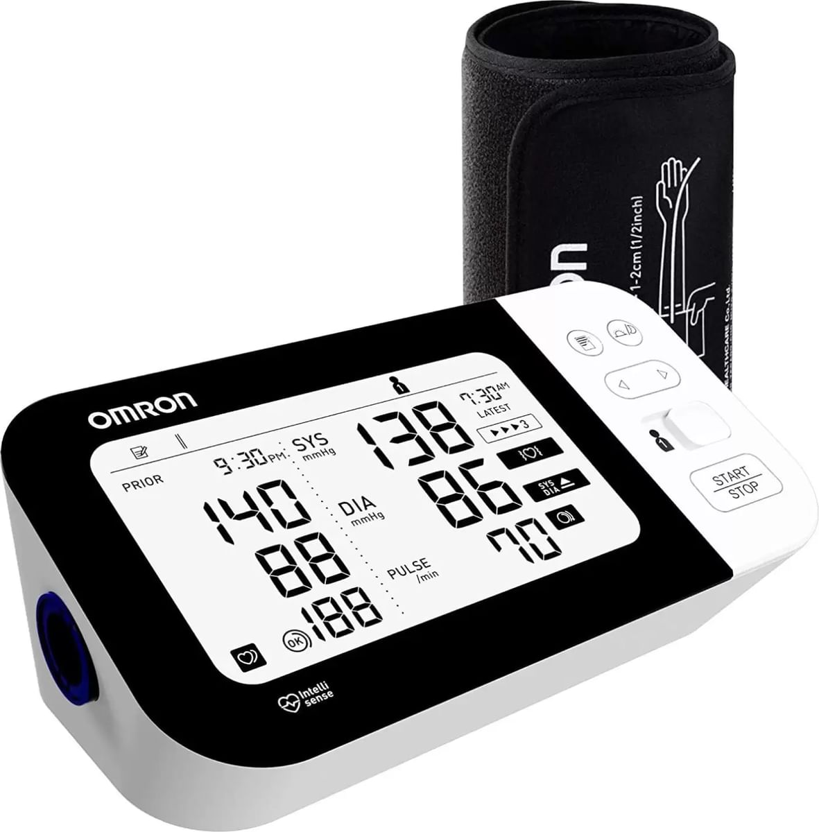 Omron Hem 6232T Wrist Blood Pressure Monitor (Black) Battery Powered