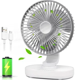 Rylan-394107 5 inch 3 Blade Rechargeable Table Fan