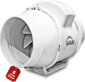 Havai MFJ-HF150 6 inch 8 Blades BLDC Inline Duct Fan