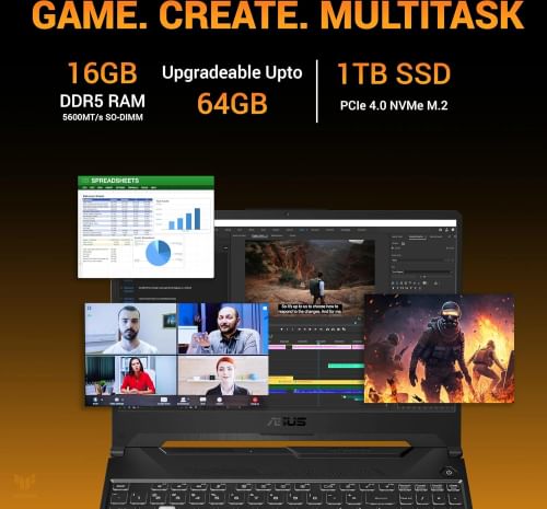 Asus TUF A15 FA506NCQ-HN009WS Gaming Laptop (AMD Ryzen 7 170/ 16GB / 1TB SSD/ Win11 Home / 4GB Graph)