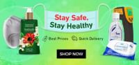 Face Masks, Senetizers and Thermometers from Rs. 49