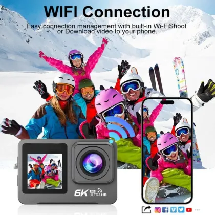 Ausek 6K 50MP Sports and Action Camera