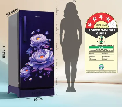 Haier HED-204TMBBA-N 190 L 4 Star Single Door Refrigerator