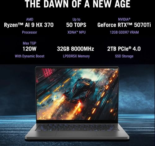 Asus ROG Zephyrus G14 GA403WR-QS123WS Gaming Laptop (AMD Ryzen AI 9 HX 370/ 32GB/ 2TB SSD/ Win11/ 12GB Graph)