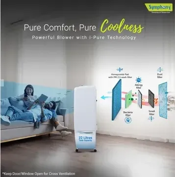 Symphony Diet 22T Tower Air Cooler (22 L)