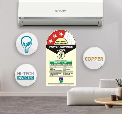 Sharp AH-SI12V3B-GC 1 Ton 3 Star 2025 Inverter Split AC