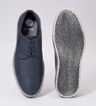 Amazon Brand - Symbol Men's Navy Derby Shoes