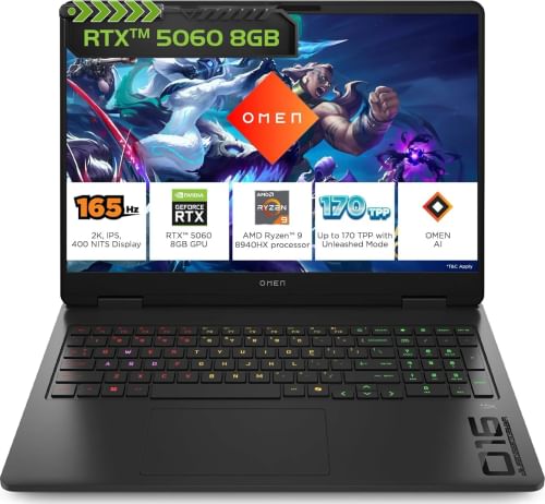 HP Omen 16-ap0181AX Gaming Laptop (AMD Ryzen 9 8940HX/ 24GB/ 1TB SSD/ Win11/ 8GB RTX 5060 Graph)