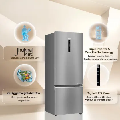 Haier HEB-451TSA-P 445 L 1 Star Double Door Refrigerator