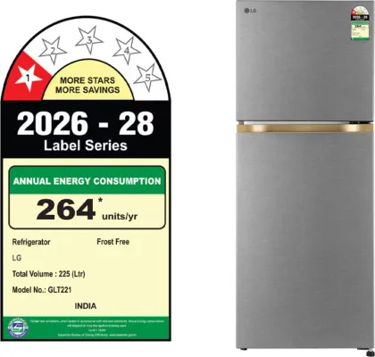 LG GLT2216WYDS 225 L 1 Star Double Door Refrigerator