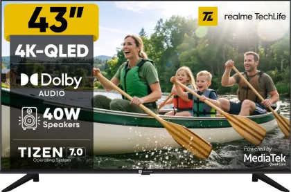 Realme TechLife 43UHDTQRAWSQ 43 inch Ultra HD 4K Smart QLED TV