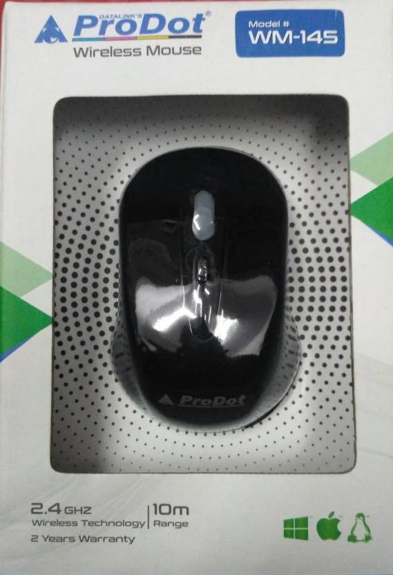 ProDot Smooth (Made in India) Wireless Mouse (1pc Black/ 2 year