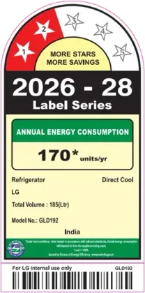 LG GLD1925WOWB 185 L 2 Star Single Door Refrigerator