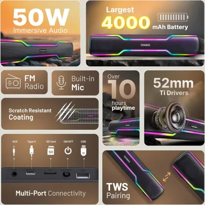 CrossBeats Blaze B50 50W Bluetooth Speaker