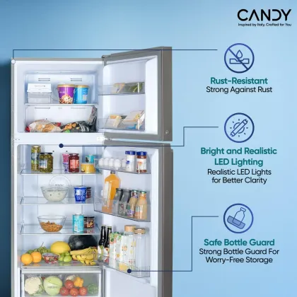 Candy CDD3532MS 328 L 2 Star Double Door Refrigerator