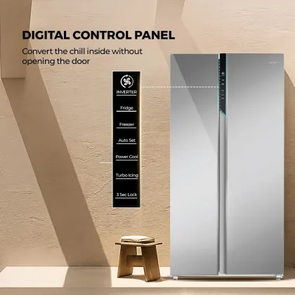Haier HRS-682PMGU1 602 L 3 Star Side by Side Refrigerator