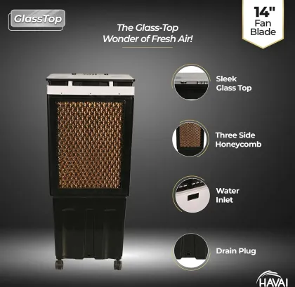 Havai Glass Top GT14 60 L Personal Air Cooler