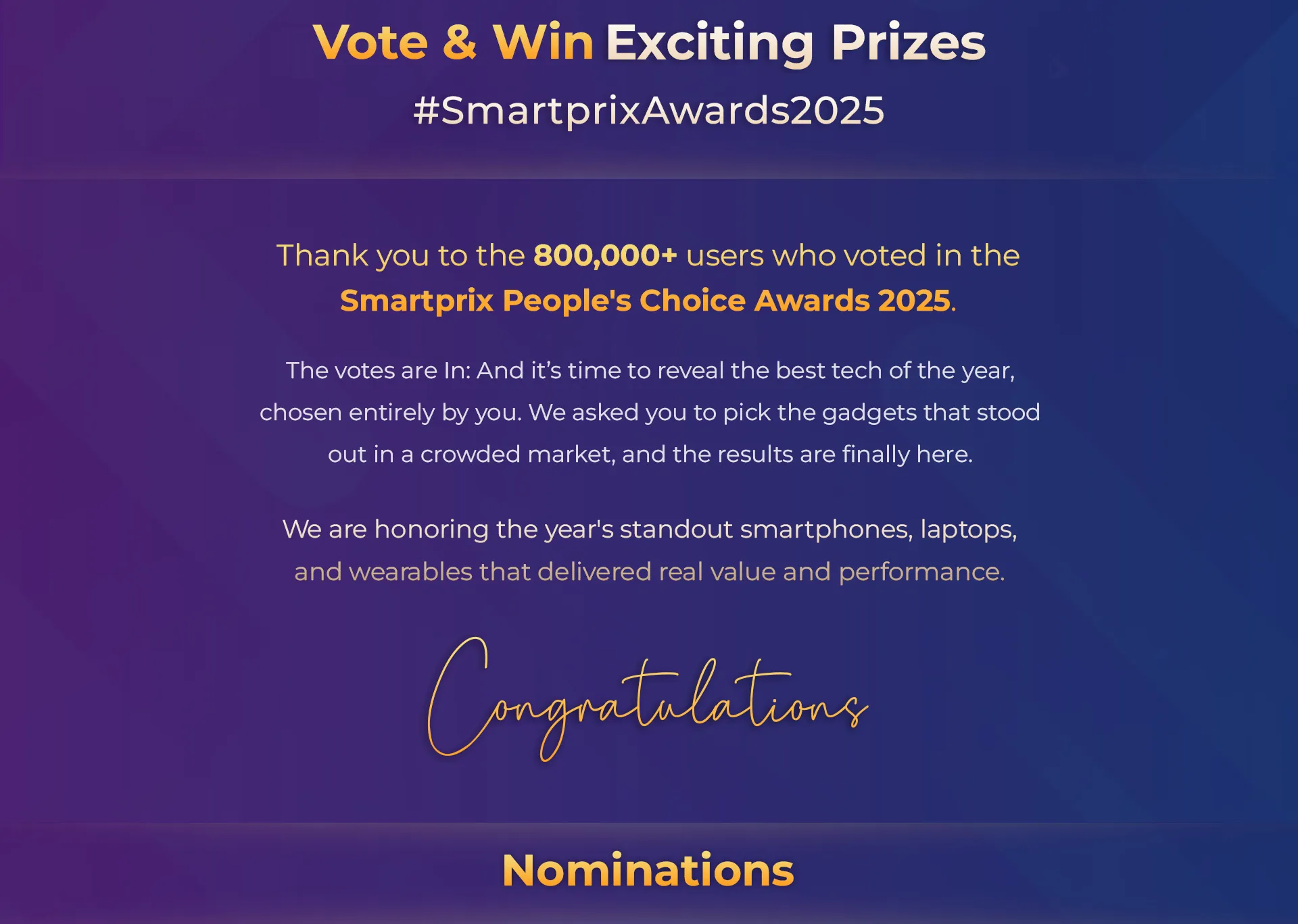 Nominations for People's Choice Awards