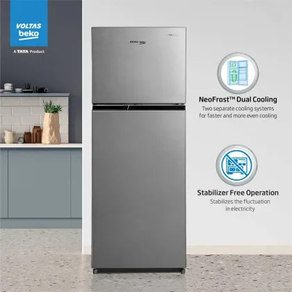 Voltas Beko RFF270D/W0XIR0I0000GD 230 L 2 Star Double Door Refrigerator