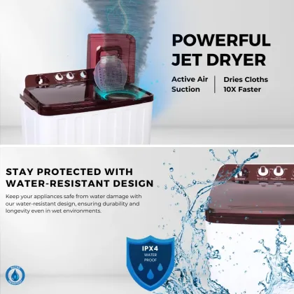 Ionstar HYDRO10 10 Kg Semi Automatic Washing Machine