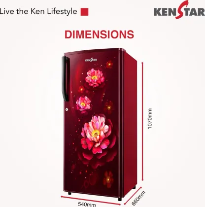 Kenstar 182BD1KS26F0.BW 182 L 1 Star Single Door Refrigerator