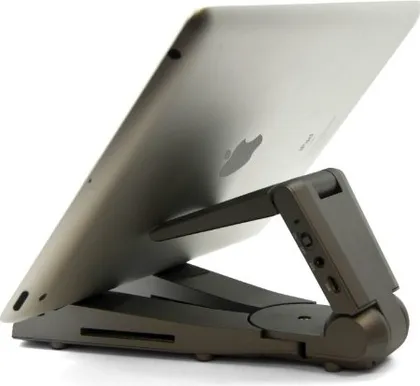 Aduro Sound Squared "S2" Bluetooth Speaker Stand for Tablets and Phones Apple iPad, Kindle Fire HD, Samsung Galaxy Tab, Motorola XOOM (Retail Packaging) (Grey)
