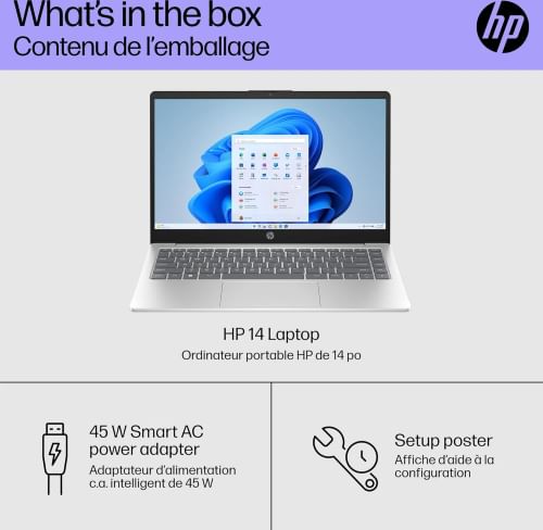 HP 14-em0030ca Laptop (AMD Ryzen 3 7320U/ 8GB/ 256GB SSD/ Win11 Home)