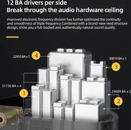 KZ AS24 Wired Earphones (Tuning Switch Without Mic)