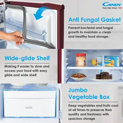Candy CSD1852RA 175 L 2 Star Single Door Refrigerator
