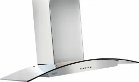 Glen 6071 SS 90 CH6071X90XBFLTW Wall Mounted Chimney