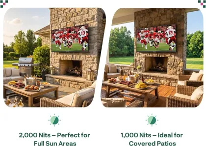 SYLVOX Frameless Pro 2026 55 inch Ultra HD 4K Smart Outdoor TV