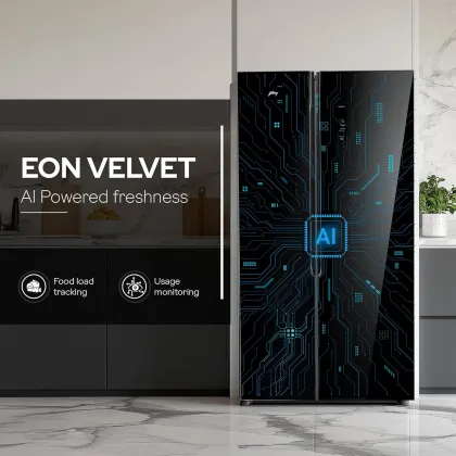 Godrej RS EONVELVET 646C RIT OP BK 600 L Side by Side Door Refrigerator