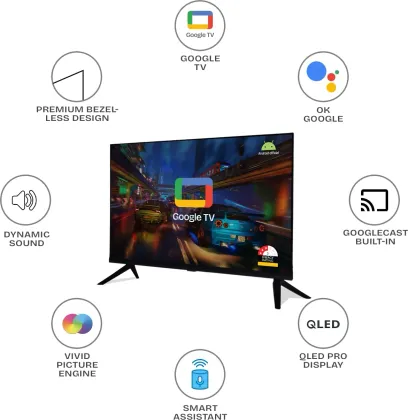 Earthonic AE50UH4KQ719F 50 inch Ultra HD 4K Smart QLED TV